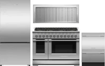 4 Piece Package Includes Refrigerator, Range, Hood And Dishwasher
